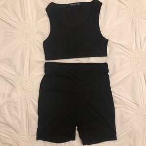 Nasty Gal Two Piece Biker Short Set